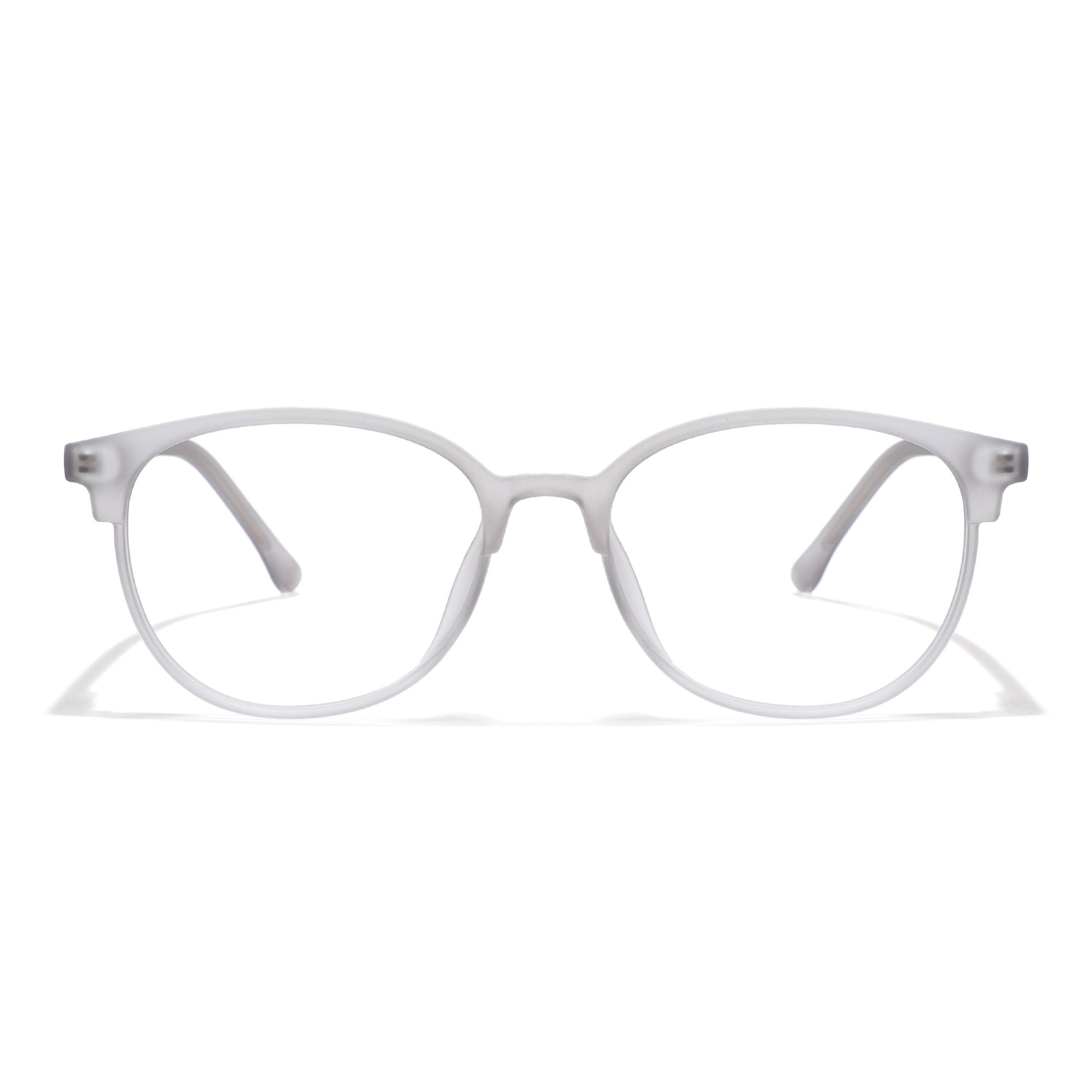 Voyage Thin Light Grey Oval Eyeglasses for Men & Women (28810MG6529-C3)