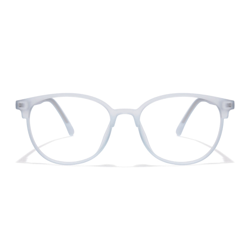 Voyage Light Blue Oval Eyeglasses for Men & Women (28810MG6530-C4)