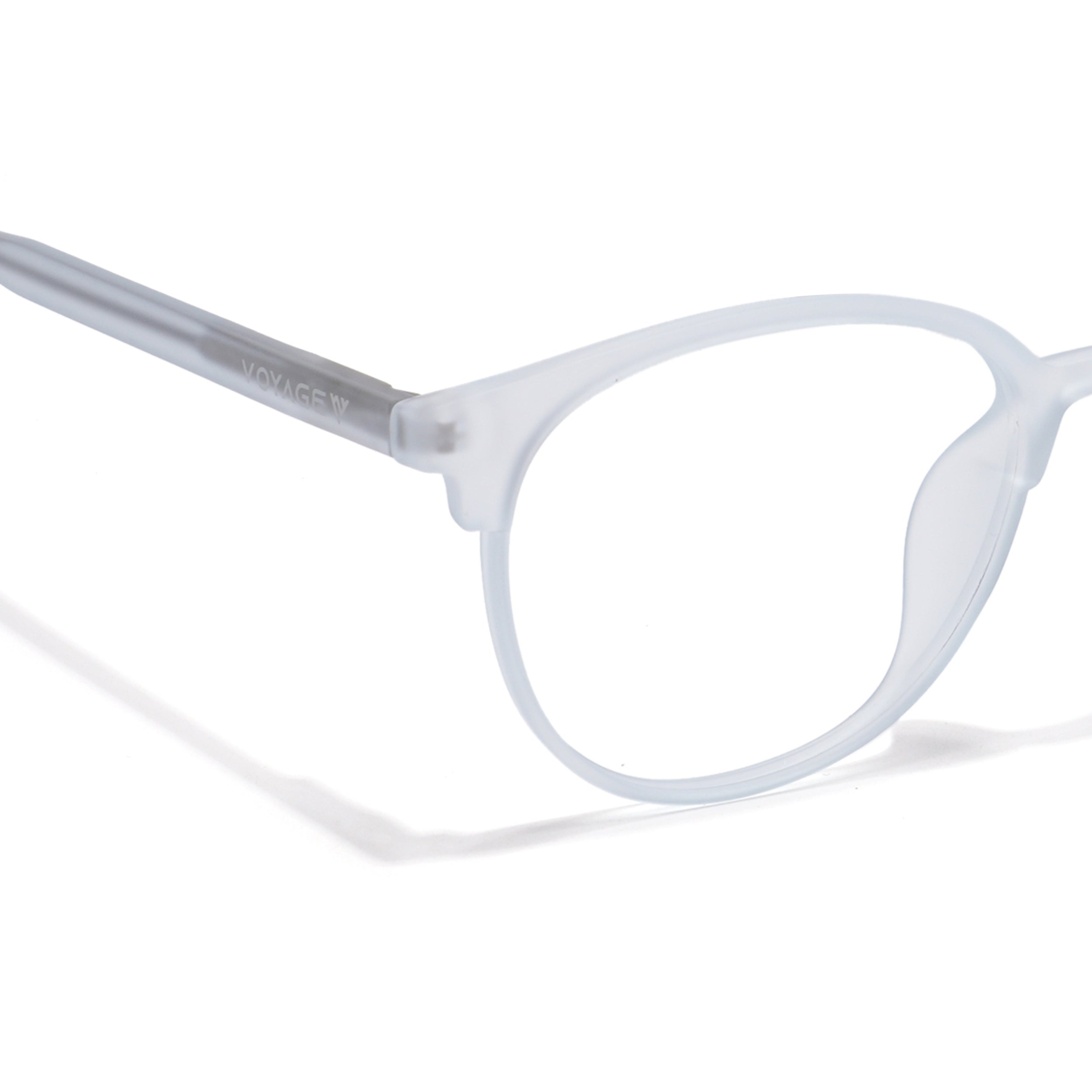 Voyage Thin Light Blue Oval Eyeglasses for Men & Women (28810MG6530-C4)