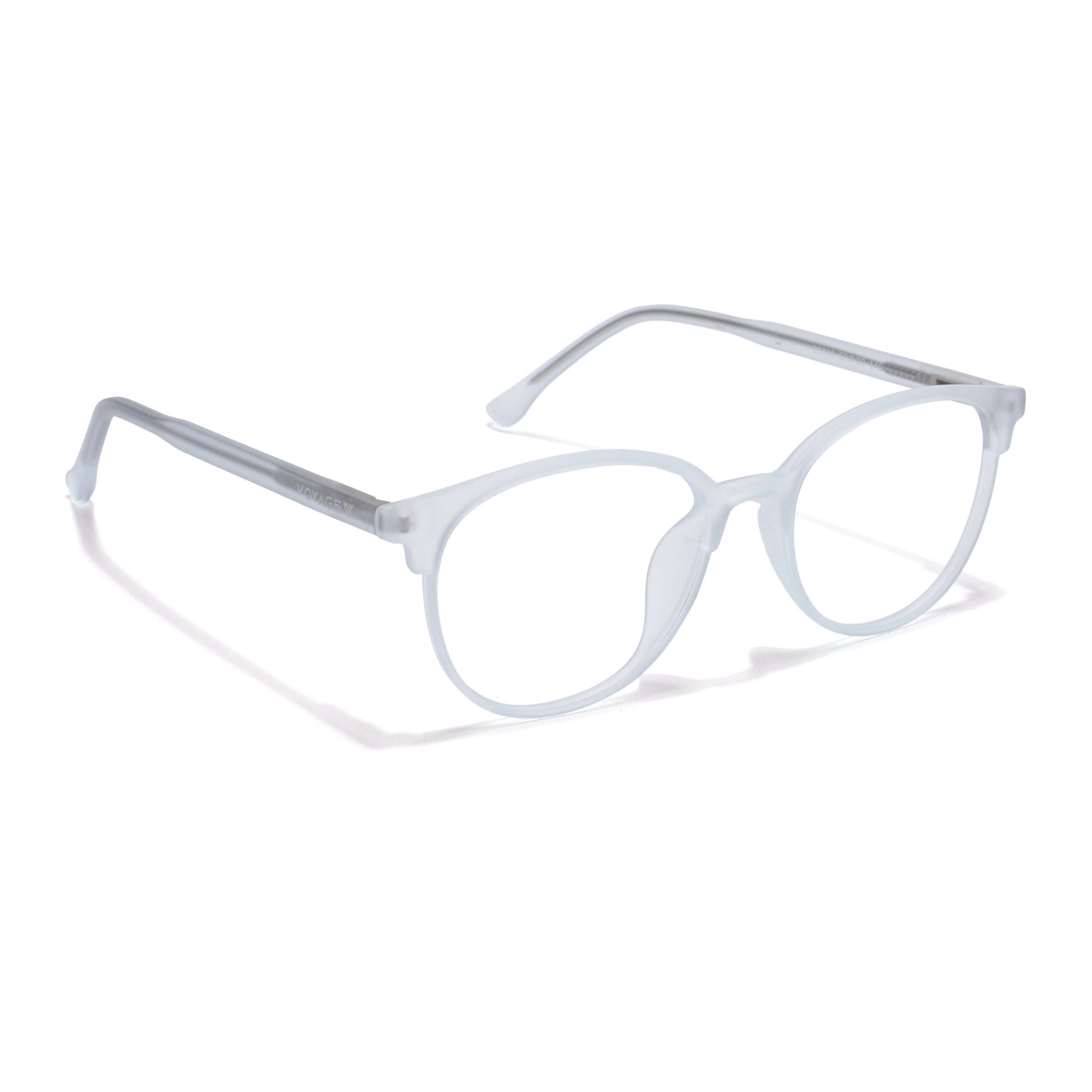 Voyage Thin Light Blue Oval Eyeglasses for Men & Women (28810MG6530-C4)