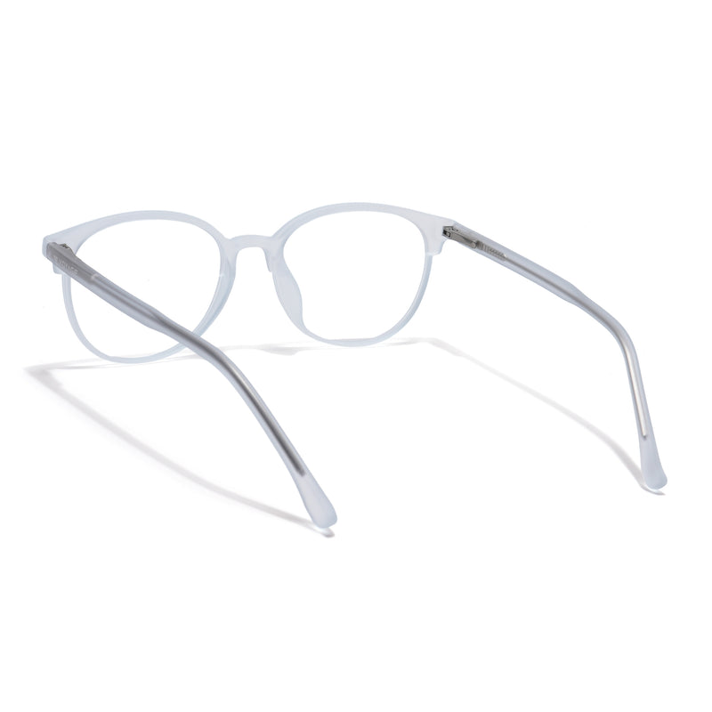 Voyage Thin Light Blue Oval Eyeglasses for Men & Women (28810MG6530-C4)