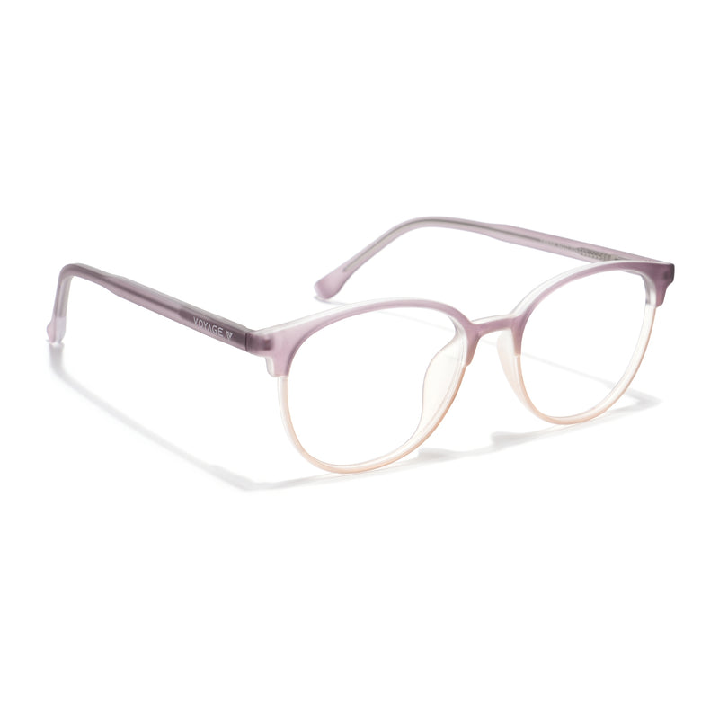 Voyage Thin Light Purple Oval Eyeglasses for Men & Women (28810MG6533-C7)