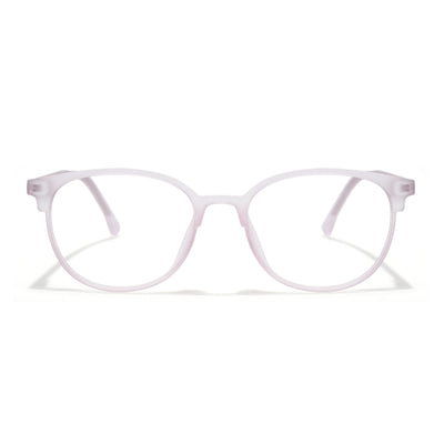 Voyage Thin Light Pink Oval Eyeglasses for Men & Women (28810MG6534-C8)