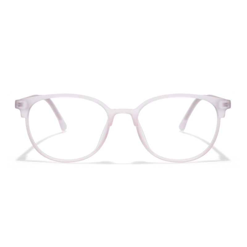 Voyage Thin Light Pink Oval Eyeglasses for Men & Women (28810MG6534-C8)