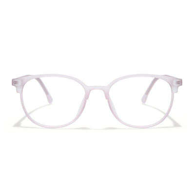 Voyage Thin Light Pink Oval Eyeglasses for Men & Women (28810MG6534-C8)