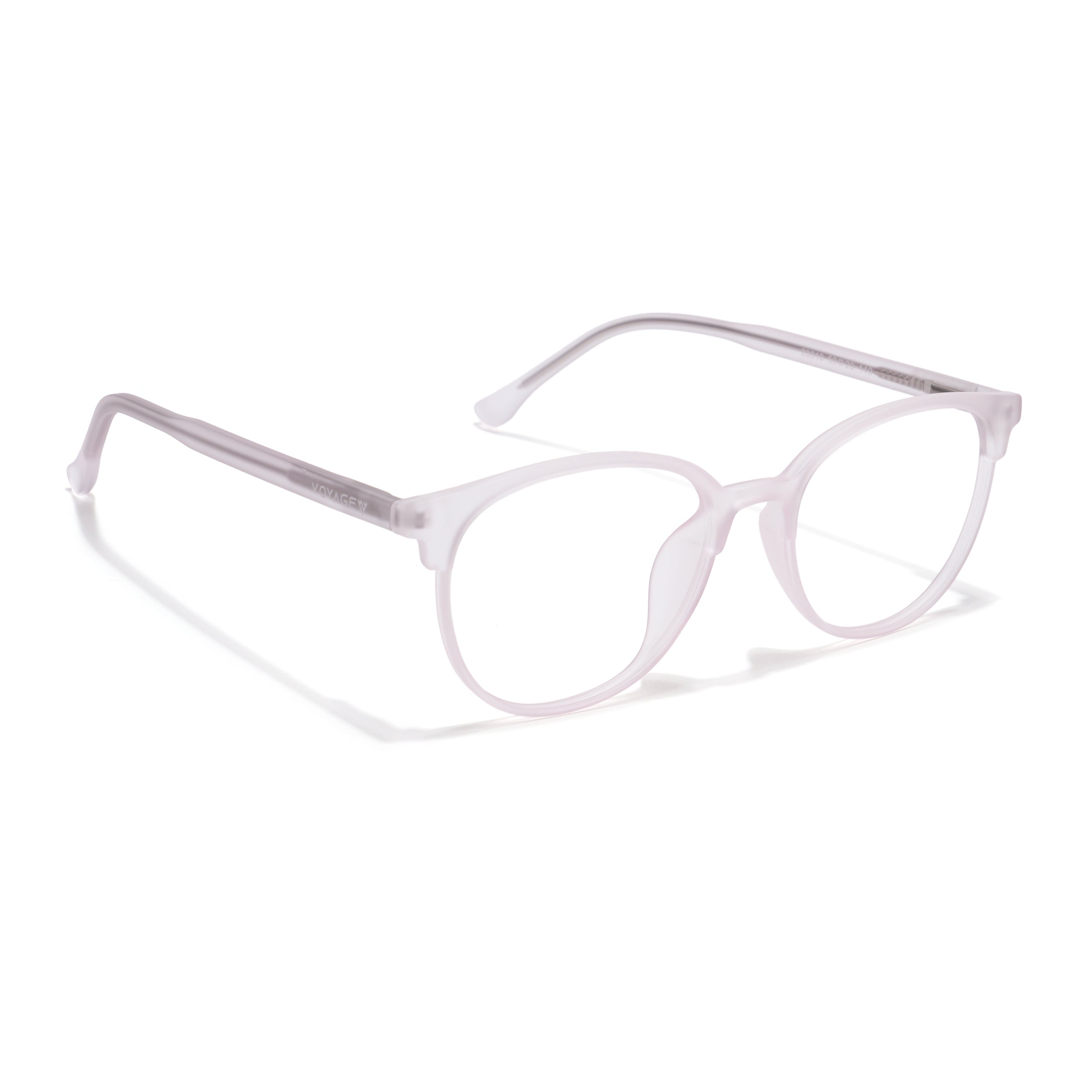 Voyage Thin Light Pink Oval Eyeglasses for Men & Women (28810MG6534-C8)