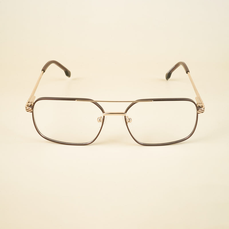 Voyage Brown & Silver Wayfarer Eyeglasses for Men & Women (YC82055MG4639-C2)
