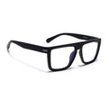Eyejack Crossline Black Square Eyeglasses for Men & Women (2901FCL2081-C1)