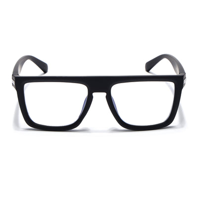Eyejack Crossline Black Square Eyeglasses for Men & Women (2901FCL2081-C1)