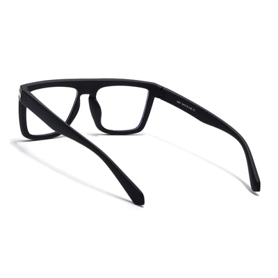 Eyejack Crossline Black Square Eyeglasses for Men & Women (2901FCL2081-C1)