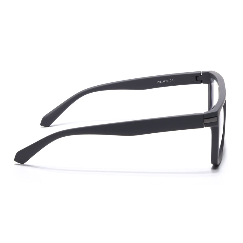Eyejack Crossline Grey Square Eyeglasses for Men & Women (2901FCL2082-C2)