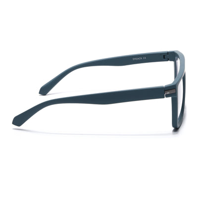 Eyejack Crossline Blue Square Eyeglasses for Men & Women (2901FCL2084-C4)
