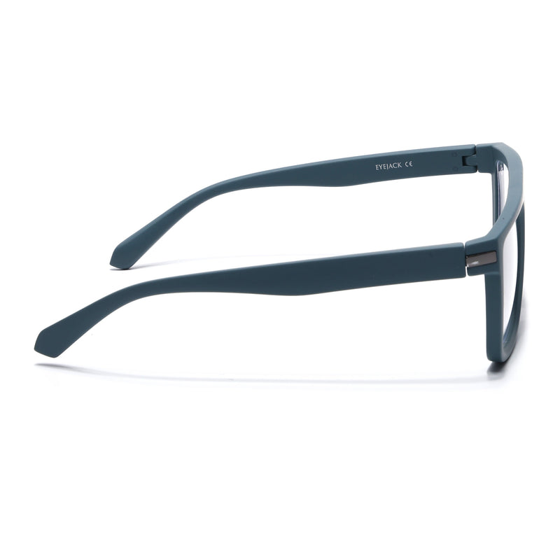 Eyejack Crossline Blue Square Eyeglasses for Men & Women (2901FCL2084-C4)