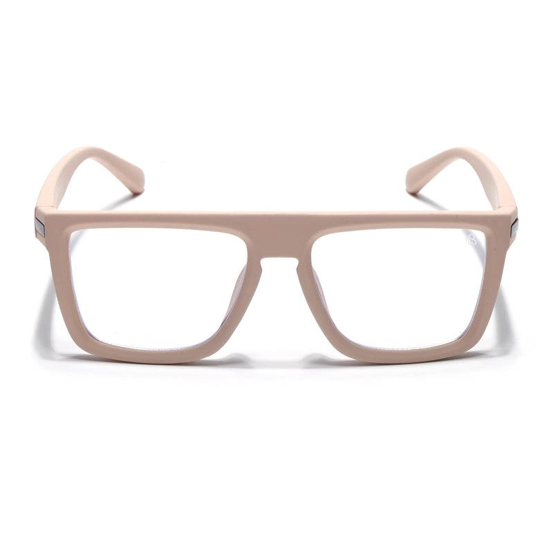 Eyejack Crossline Cream Square Eyeglasses for Men & Women (2901FCL2086-C6)