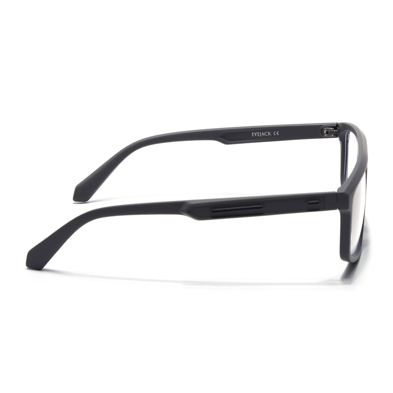Eyejack Crossline Grey Rectangle Eyeglasses for Men & Women (2902FCL2088-C2)