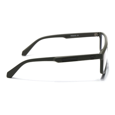 Eyejack Crossline Green Rectangle Eyeglasses for Men & Women (2902FCL2091-C5)
