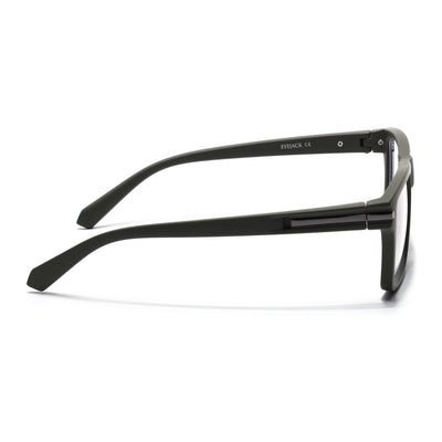 Eyejack Crossline Green Square Eyeglasses for Men & Women (2903FCL2097-C5)