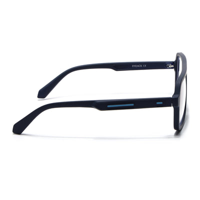 Eyejack Crossline Navy Blue Wayfarer Eyeglasses for Men & Women (2904FCL2101-C3)