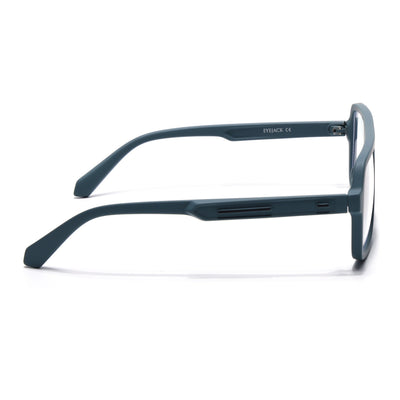 Eyejack Crossline Blue Wayfarer Eyeglasses for Men & Women (2904FCL2102-C4)
