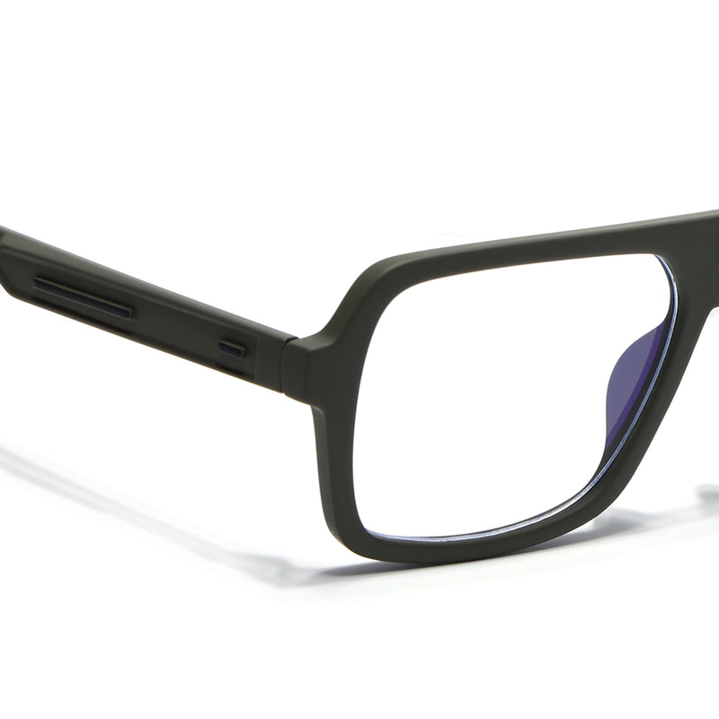 Eyejack Crossline Green Wayfarer Eyeglasses for Men & Women (2904FCL2103-C5)