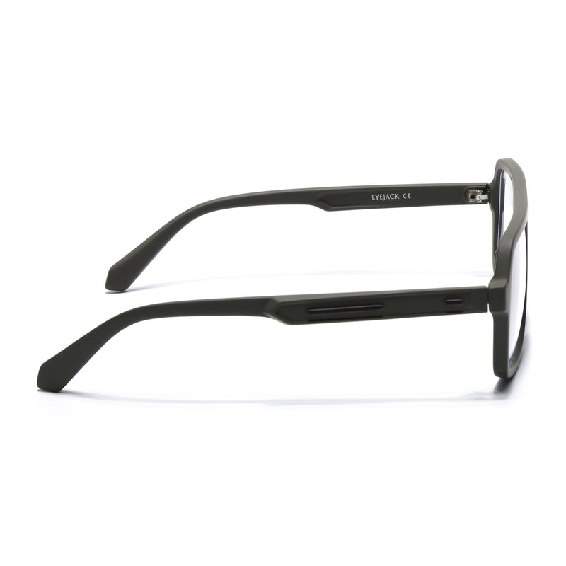 Eyejack Crossline Green Wayfarer Eyeglasses for Men & Women (2904FCL2103-C5)