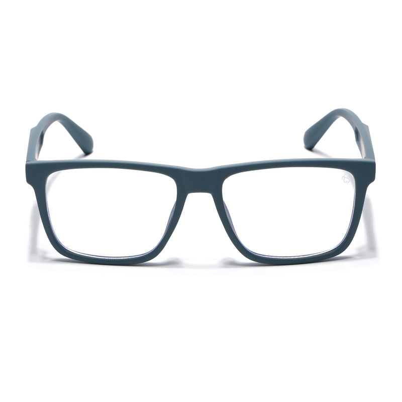 Eyejack Crossline Blue Square Eyeglasses for Men & Women (2905FCL2108-C4)