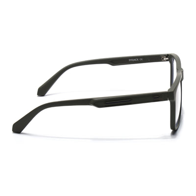 Eyejack Crossline Green Square Eyeglasses for Men & Women (2905FCL2109-C5)