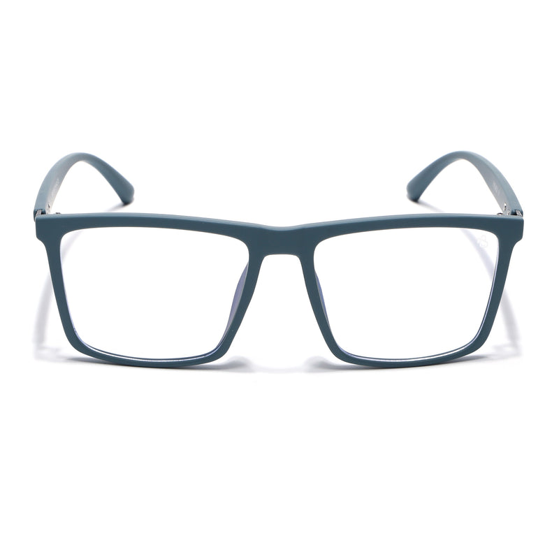 Eyejack Crossline Blue Square Eyeglasses for Men & Women (2906FCL2114-C4)