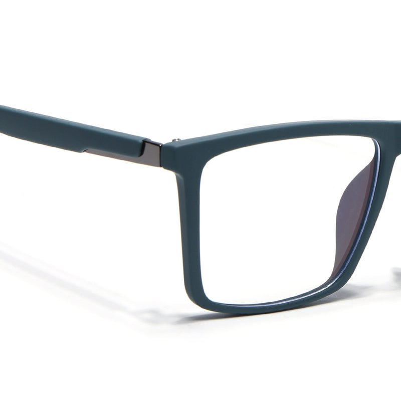 Eyejack Crossline Blue Square Eyeglasses for Men & Women (2906FCL2114-C4)
