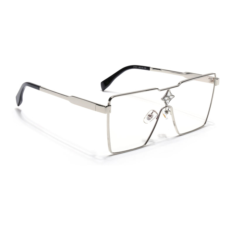 Voyage Silver Wayfarer Eyeglasses for Men & Women (2A621MG5159-C1)