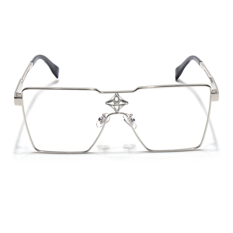 Voyage Silver Wayfarer Eyeglasses for Men & Women (2A621MG5159-C1)
