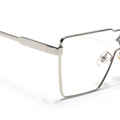 Voyage Silver Wayfarer Eyeglasses for Men & Women (2A621MG5159-C1)