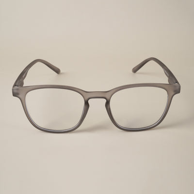 Voyage Air Grey Square Eyeglasses for Men & Women (T011MG4734-C8)