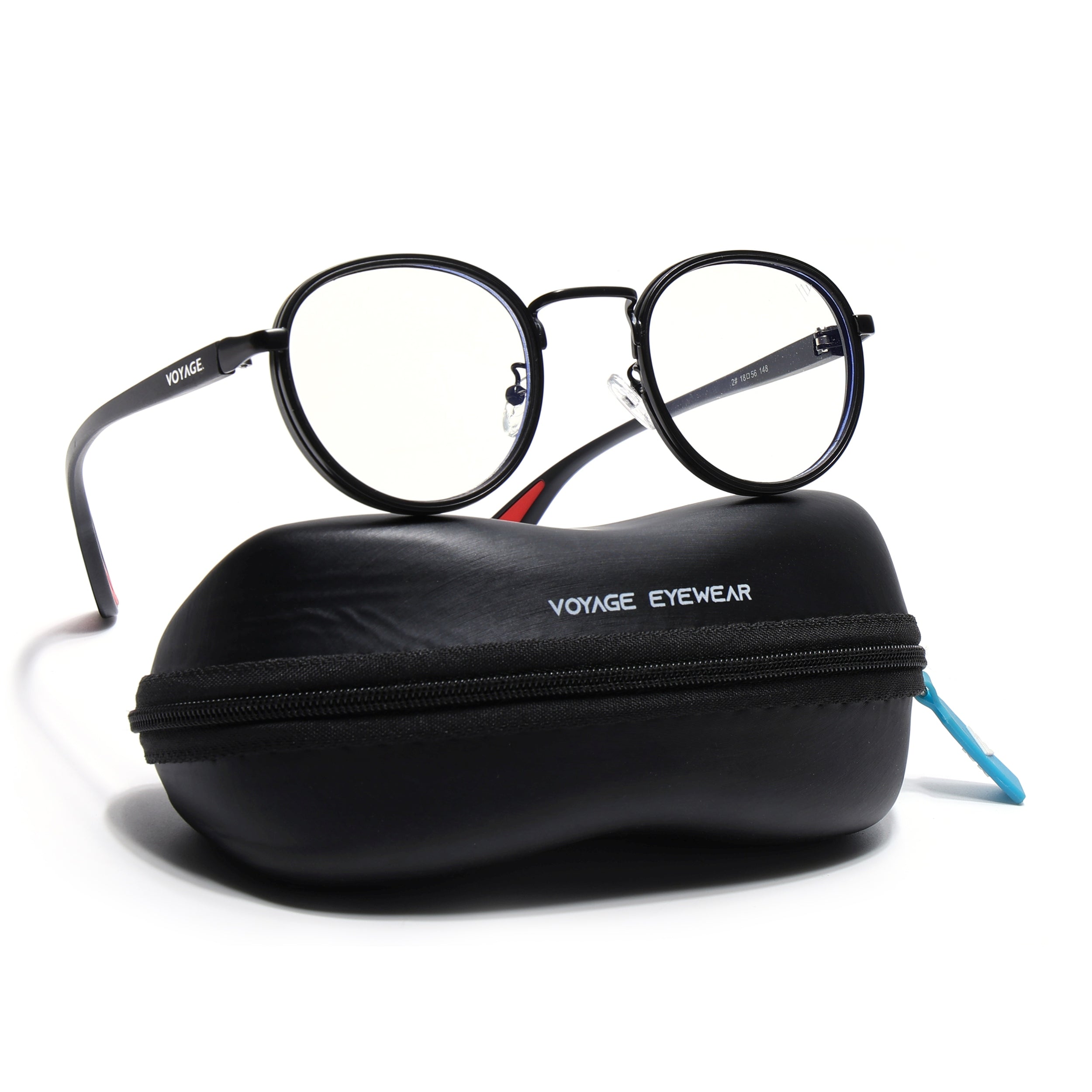 Pilot | Black Round Eyeglasses for Men & Women | 2#MG6668-C1