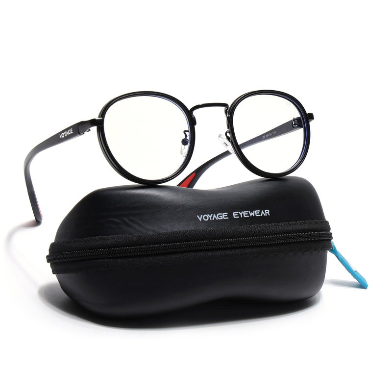 Pilot | Black Round Eyeglasses for Men & Women | 2