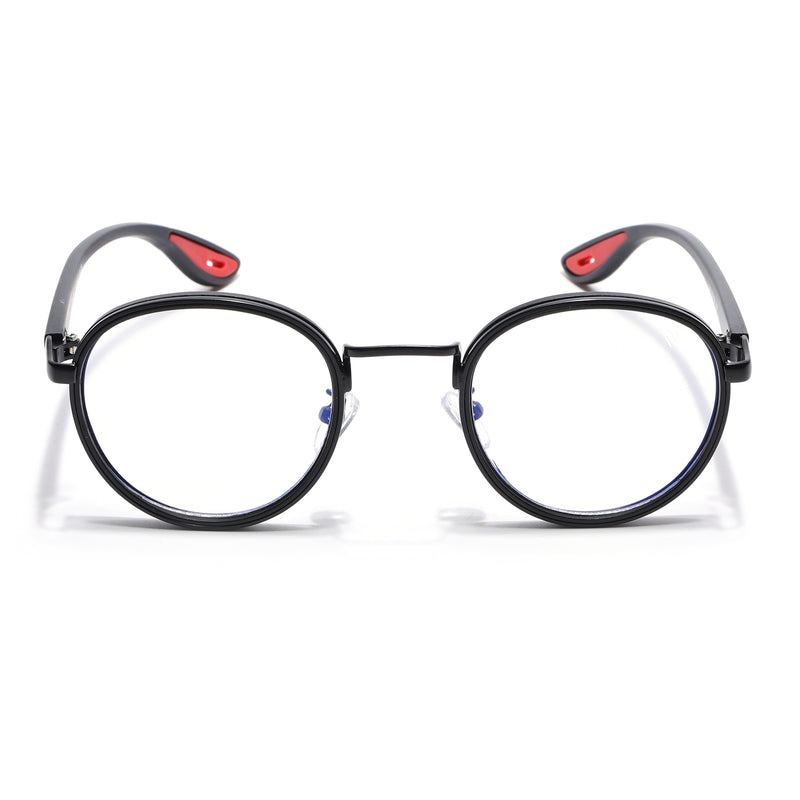 Pilot | Black Round Eyeglasses for Men & Women | 2