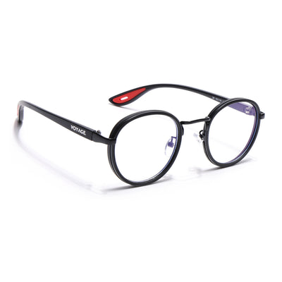 Pilot | Black Round Eyeglasses for Men & Women | 2#MG6668-C1