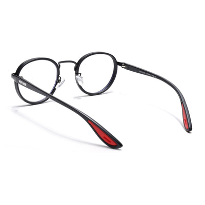 Pilot | Black Round Eyeglasses for Men & Women | 2#MG6668-C1