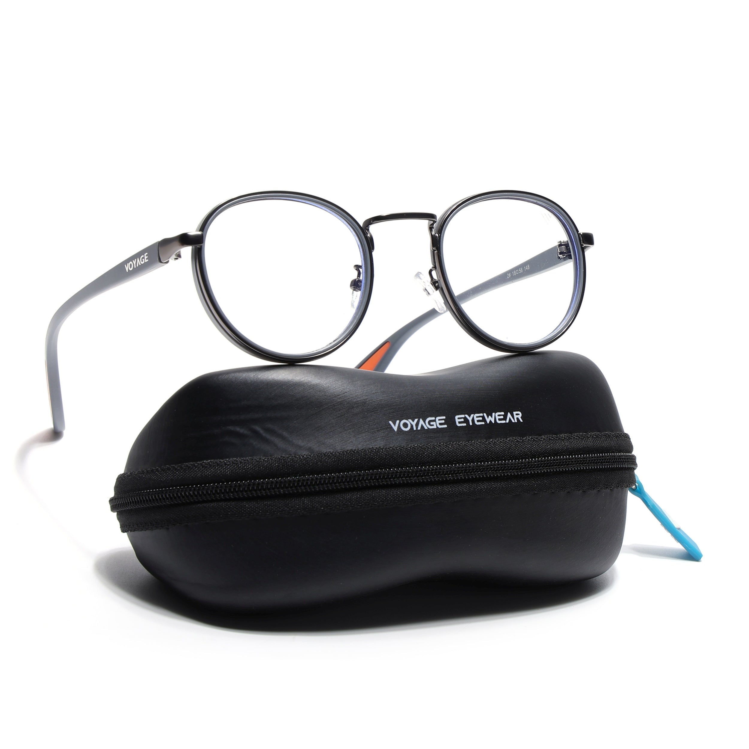Pilot | Grey Round Eyeglasses for Men & Women | 2#MG6669-C2