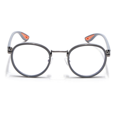 Pilot | Grey Round Eyeglasses for Men & Women | 2#MG6669-C2