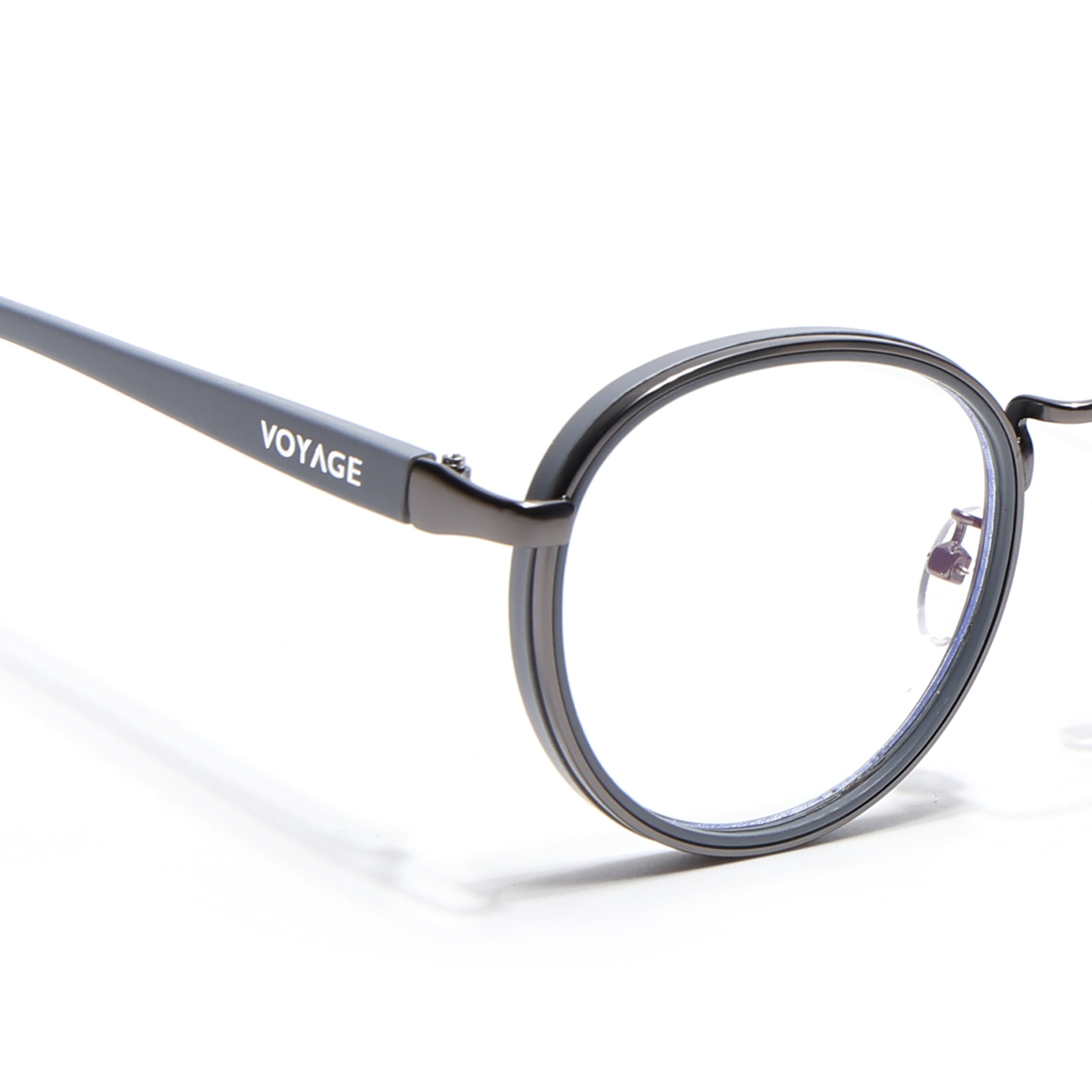 Pilot | Grey Round Eyeglasses for Men & Women | 2#MG6669-C2