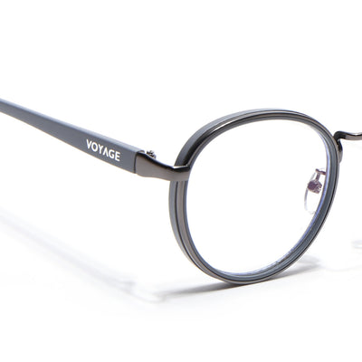 Pilot | Grey Round Eyeglasses for Men & Women | 2#MG6669-C2