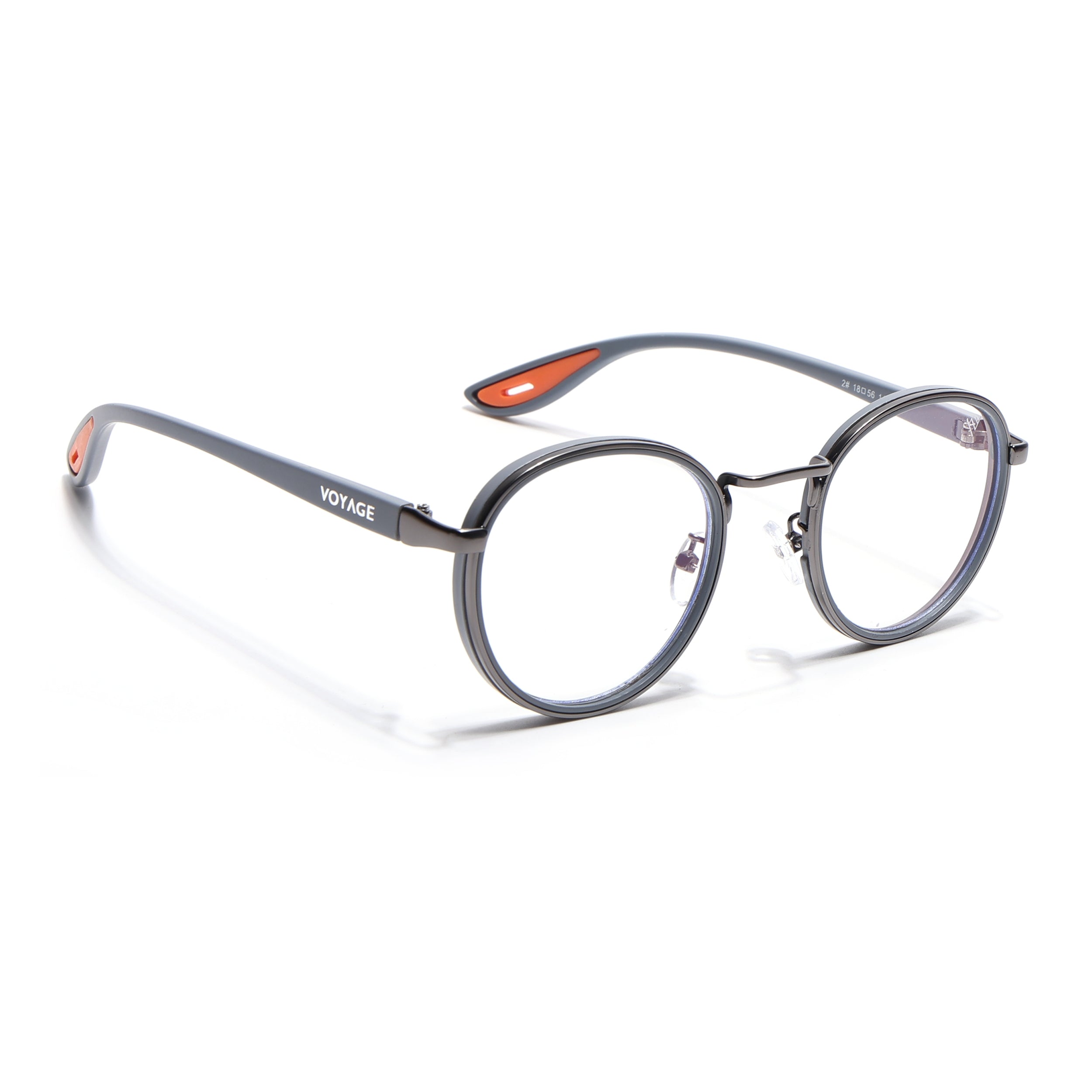 Pilot | Grey Round Eyeglasses for Men & Women | 2#MG6669-C2
