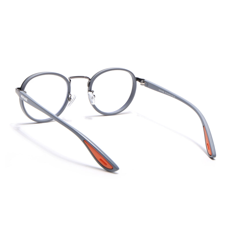 Pilot | Silver & Black Round Eyeglasses for Men & Women | 2