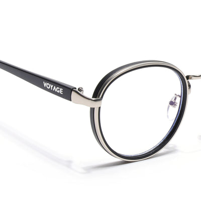 Pilot | Golden & Black Round Eyeglasses for Men & Women | 2#MG6671-C4