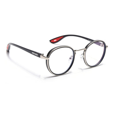 Pilot | Golden & Black Round Eyeglasses for Men & Women | 2#MG6671-C4