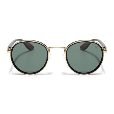 Pilot | Golden Round Polarized Sunglasses | Olive Lens - PMG6675
