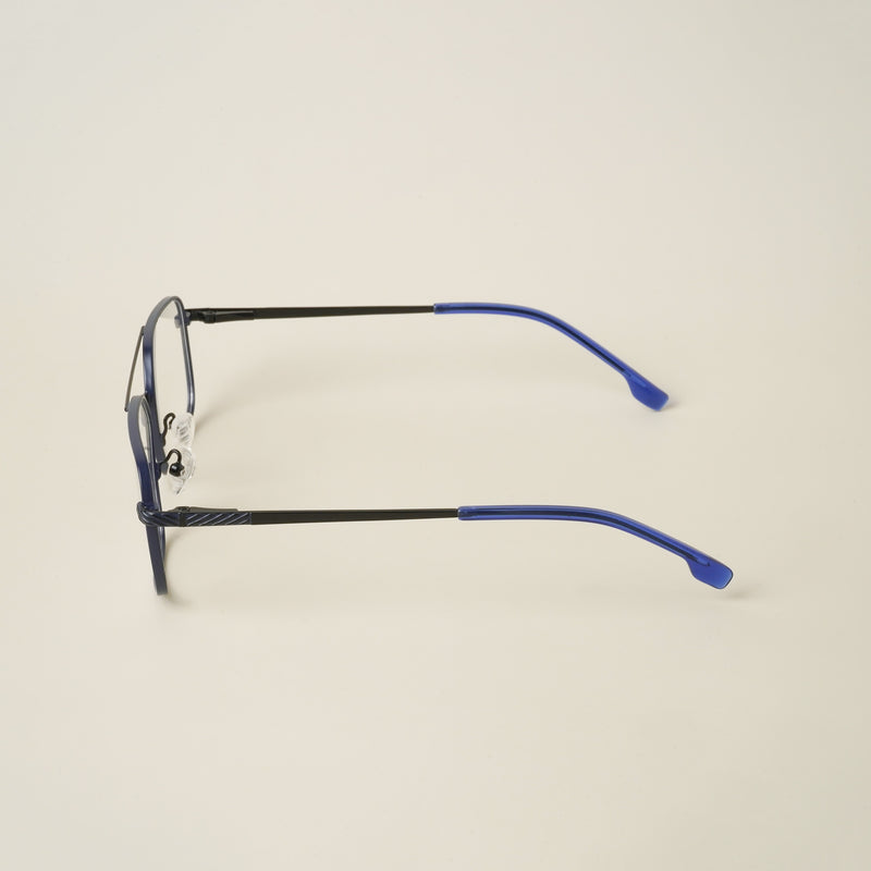 Voyage Blue & Black Wayfarer Eyeglasses for Men & Women (YC82055MG4641-C4)