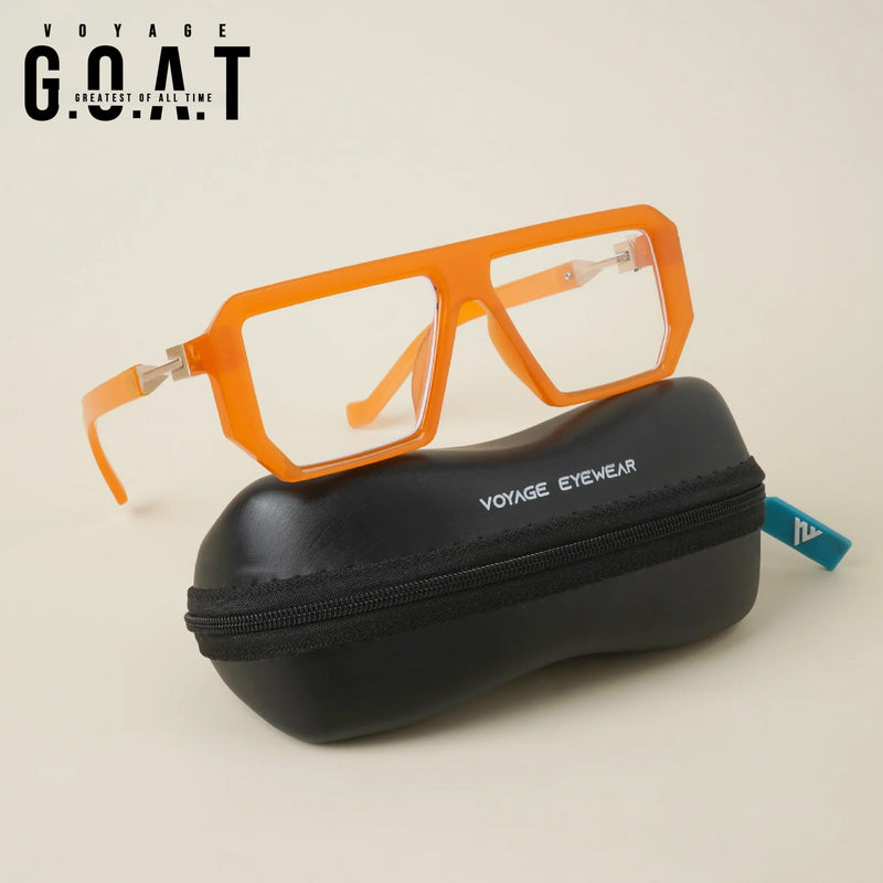 Voyage Goat Orange Wayfarer Eyeglasses for Men & Women (8725MG4645-C2)