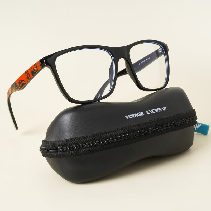 Voyage Shine Black Square Eyeglasses for Men & Women (V4349MG4807)